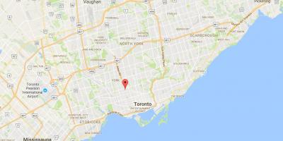 Карта на Bracondale Ридот област Торонто