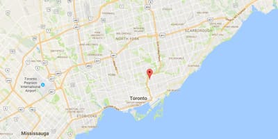 Карта на Broadview Северна област Торонто