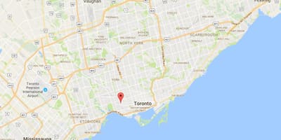 Карта на Brockton Село област Торонто