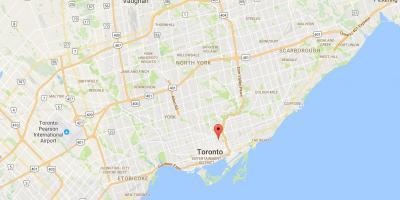 Карта на Cabbagetown област Торонто