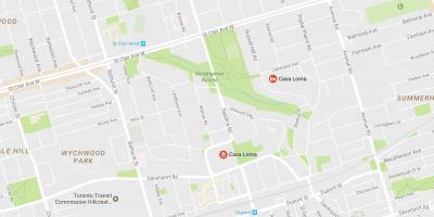 Карта на Каса Лома соседство Торонто