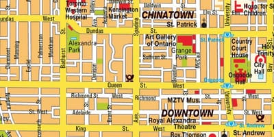 Карта на Chinatown Онтарио