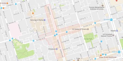 Карта на Chinatown соседство Торонто