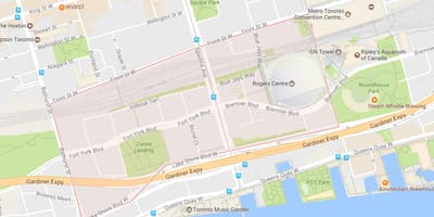 Карта на CityPlace соседство Торонто