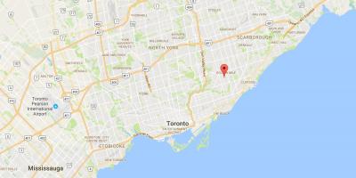 Карта на Clairlea област Торонто