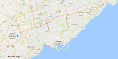Карта на Clanton Парк област Торонто
