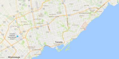 Карта на Cliffcrest област Торонто