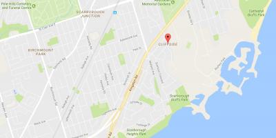 Карта на Cliffside соседство Торонто