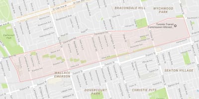 Карта на Davenport соседство Торонто