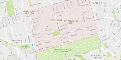 Карта на Davisville Село соседство Торонто
