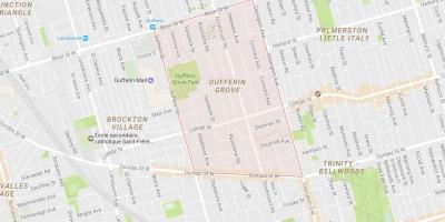Карта на Dufferin Grove соседство Торонто