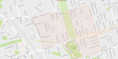 Карта на Earlscourt соседство Торонто