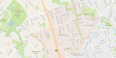 Карта на Eatonville соседство Торонто