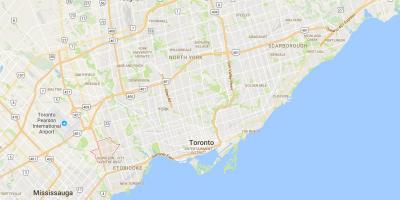 Карта на Eatonville област Торонто