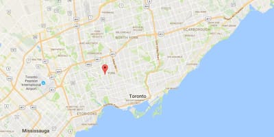 Карта на Eglinton Запад Торонто