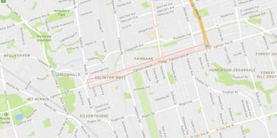 Карта на Eglinton Запад соседство Торонто