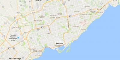 Карта на Eglinton Исток област Торонто