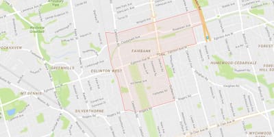 Карта на Fairbank соседство Торонто