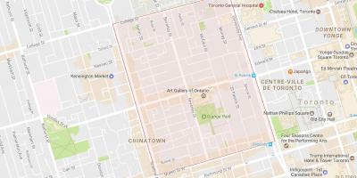 Карта на Grange Парк соседство Торонто