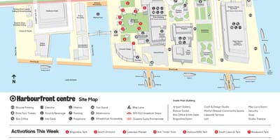Карта на Harbourfront центар, паркинг