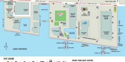 Карта на Harbourfront Центар за Торонто