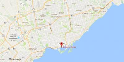 Карта на Harbourfront област Торонто