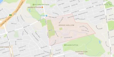 Карта на Hoggs Шупливи соседство Торонто