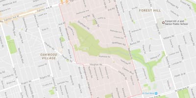 Карта на Humewood–Cedarvale соседство Торонто