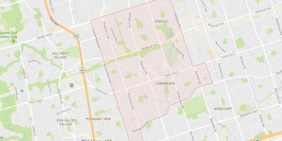Карта на L'Amoreaux соседство Торонто