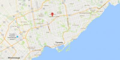 Карта на Lansing област Торонто