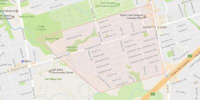 Карта на Lansing соседство Торонто