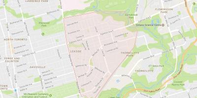 Карта на Leaside соседство Торонто
