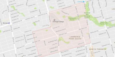 Карта на Lytton Парк соседство Торонто