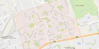 Карта на Malvern соседство Торонто