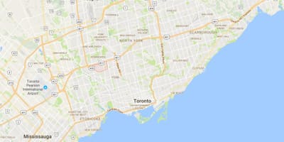 Карта на Maple Leaf област Торонто
