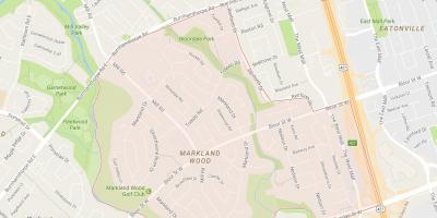Карта на Markland Дрво соседство Торонто