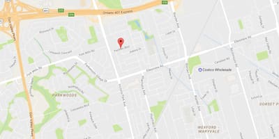 Карта на Maryvalen eighbourhood Торонто
