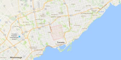 Карта на Midtown област Торонто