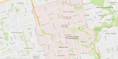 Карта на Midtown соседство Торонто
