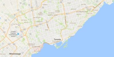 Карта на Mimico област Торонто