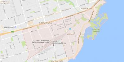 Карта на Mimico соседство Торонто