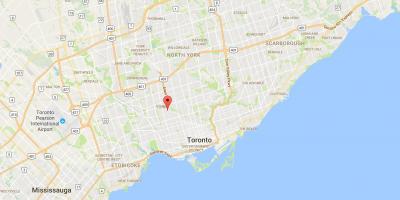 Карта на Oakwood–Vaughan област Торонто