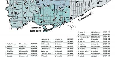 Карта на Outdoor swimming pools Торонто