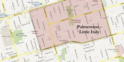 Карта на Palmerston малку Италија Торонто