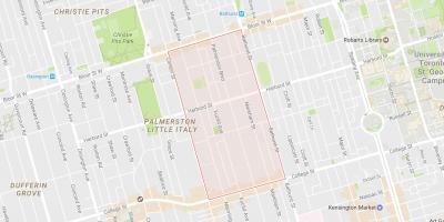 Карта на Palmerston соседство Торонто