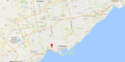 Карта на Parkdale област Торонто