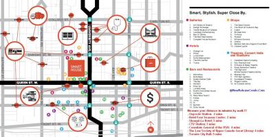 Карта на Queen street Торонто