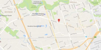 Карта на Rexdale булевар Торонто