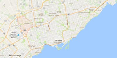 Карта на Rexdale област Торонто