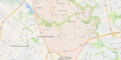 Карта на Rexdale соседство Торонто